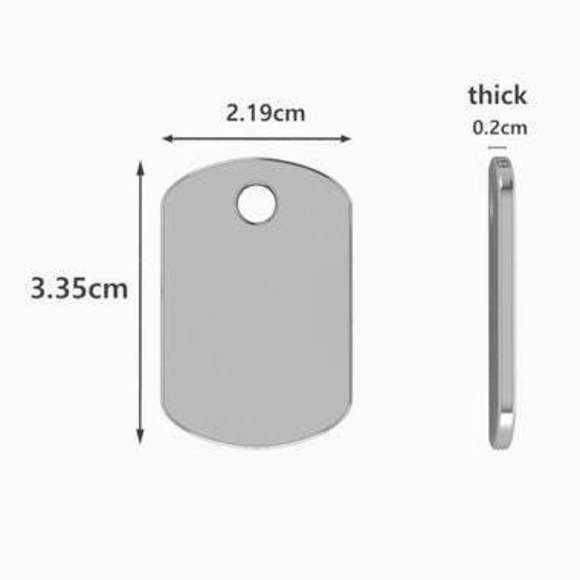 925 Sterling Silver Dog Collar Tag by Krysaliis
 Gift Boxed - Picture 4 of 5